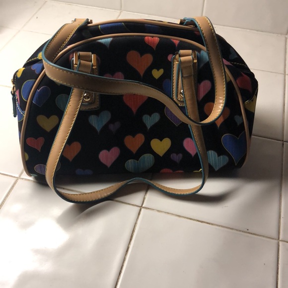 💙 DESIGNER HEARTS ARTWORK HAND BAG - Picture 9 of 11